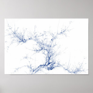 Póster Rama de árbol azul