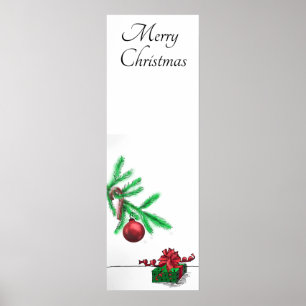 Póster rama de árbol de Navidad