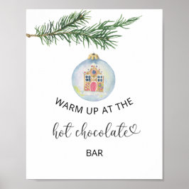 Póster Rama de invierno - Arriba en la barra de chocolate