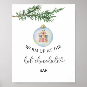 Póster Rama de invierno - Arriba en la barra de chocolate