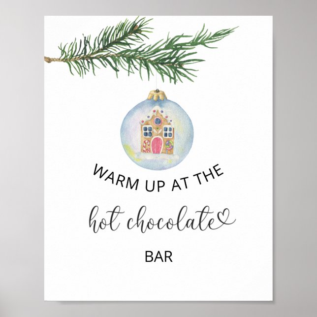 Póster Rama de invierno - Arriba en la barra de chocolate (Frente)