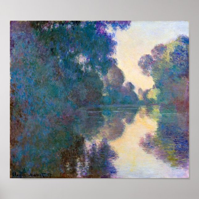 Póster Rama del Sena cerca de Giverny, Monet (Frente)