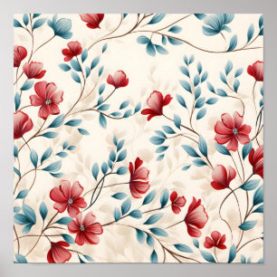 Póster Rama floral botánica elegante