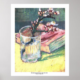 Póster Rama floreciente de la almendra de Vincent van
