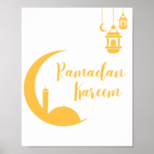 Póster  Ramadan Kareem Islamic Wall Art (Frente)