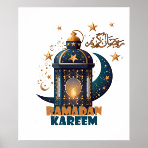 Póster Ramadan Kareem Mubarak Lantern ramadan 2024