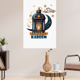 Póster Ramadan Kareem Mubarak Lantern ramadan 2024