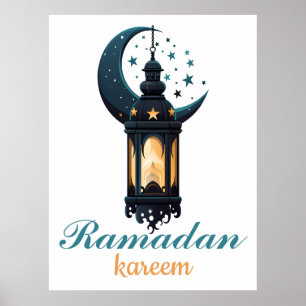 Póster Ramadan Kareem Mubarak Lantern ramadan 2024