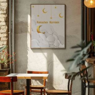 Póster Ramadan Kareem Ramadan Mubarak