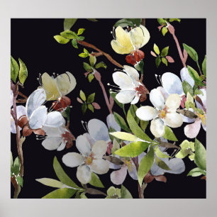 Póster Ramas de albaricoquero de primavera: sin mangas ac