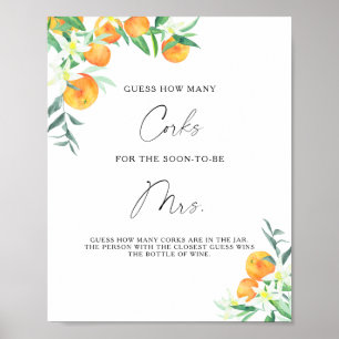 Póster Ramas de Naranjas - Adivina Cuántos Corchos