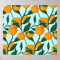 Ramas de naranjas, huella vintage de cítricos.