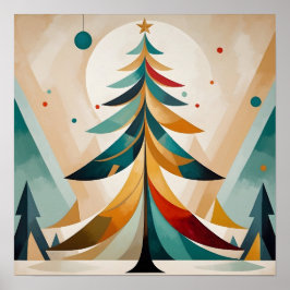Póster Ramas emplumadas geométricas de Art Deco de Navida