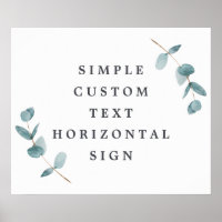 Ramas Simples de Eucalipto Texto Personalizado Let