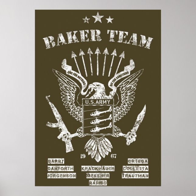 Póster Rambo Baker Team (Frente)