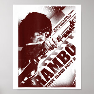 Póster Rambo Primera Parte De Sangre Ii Tienes Que Conver