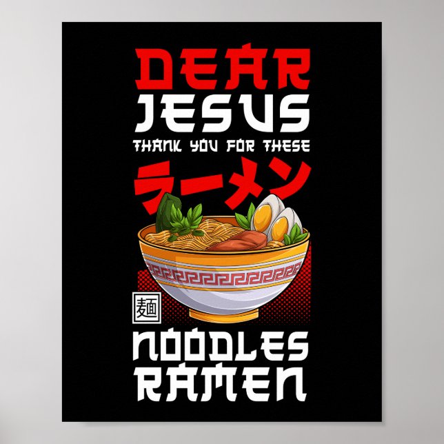 Póster Ramen Noodle Querido Jesús Gracias Por Esto (Frente)
