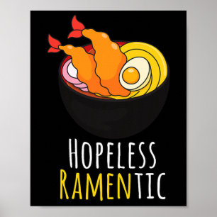Póster Ramentic Cute Kawaii Ramen Noodles Pun