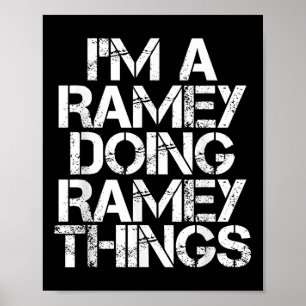 Póster Ramey Funny Surname Family Tree Birday Reunion G