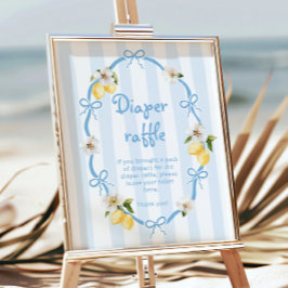 Póster Ramificación de Diaper con Arcos Azules de Limón M