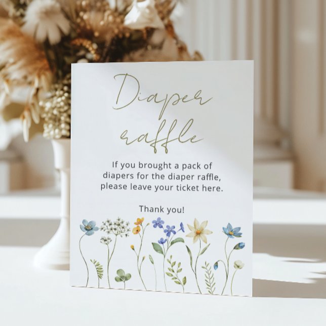 Póster Ramificación de pañales neutros florales de flores (Subido por el creador)