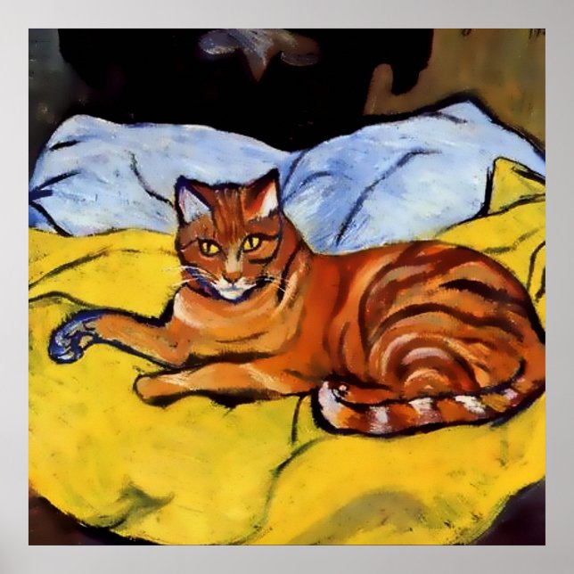 Póster "Raminou on a Yellow Blanket" por Suzanne Valadon (Frente)