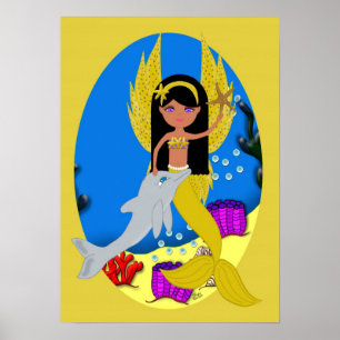 Póster Ramla, la Mercadería Dorada y Poster de delfines