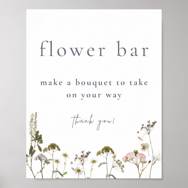 Póster Ramo de barra de flores (Frente)