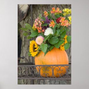 Póster Ramo de calabaza de otoño