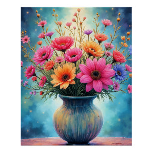Póster Ramo de Flores Coloridas