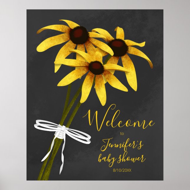 Póster ramo de flores silvestres Black Eyed Susan baby du (Frente)