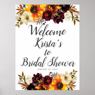 Póster Ramo de girasoles Bienvenida floral Despedida de s