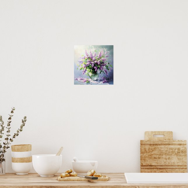 Póster Ramo de Lila en Flor de Lavanda (Cocina)