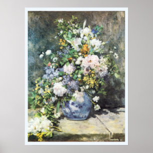 Póster Ramo de Primavera de Pierre Renoir, Flores Vintage