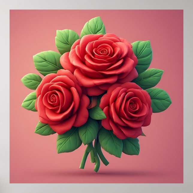 Póster Ramo de Rosas (Frente)