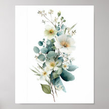 Ramo Floral Blanco de Eucalipto