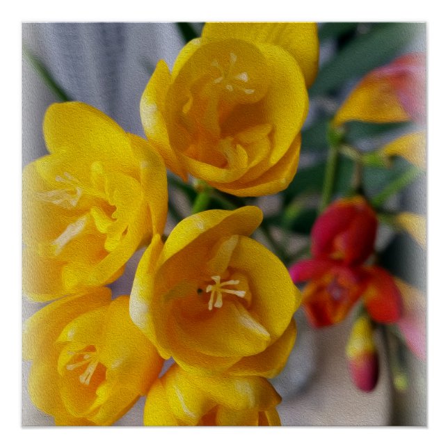 Póster ramo freesias (Anverso)