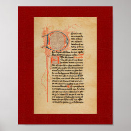 Póster Ramon Llull: Manuscrito Iluminado del Siglo XIII