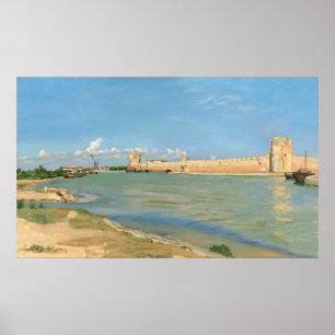 Póster Ramparts, Aigues-Mortes, Frédéric Bazille Bella Ar