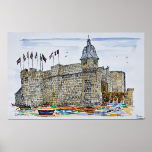 Póster Ramparts y Puerta de Concarneau Bretaña, Francia