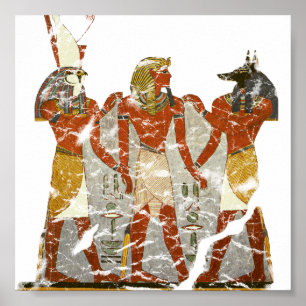 Póster Ramsés, horus, anubus