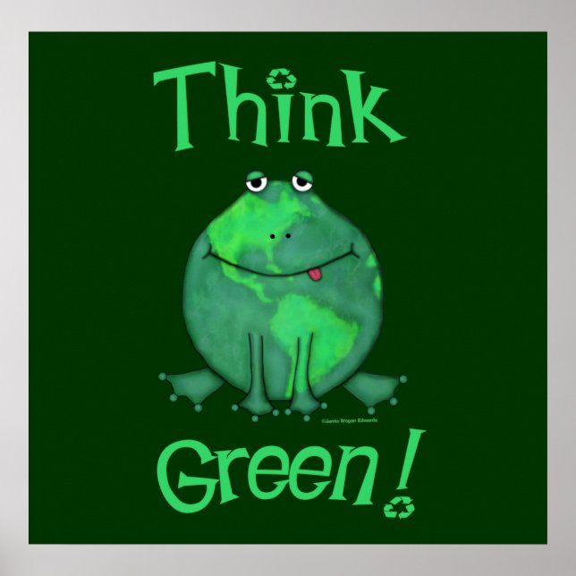 Póster Rana ambiental del Día de la Tierra (Frente)