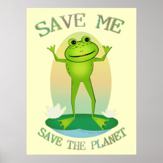 Póster Rana ambiental del Día de la Tierra