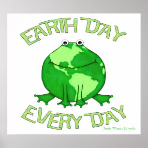 Póster Rana ambiental del Día de la Tierra