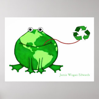 Póster Rana ambiental del Día de la Tierra