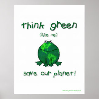 Póster Rana ambiental del Día de la Tierra