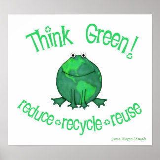 Póster Rana ambiental del Día de la Tierra