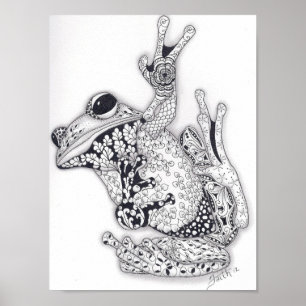 Póster Rana arbórea del mismo tamaño