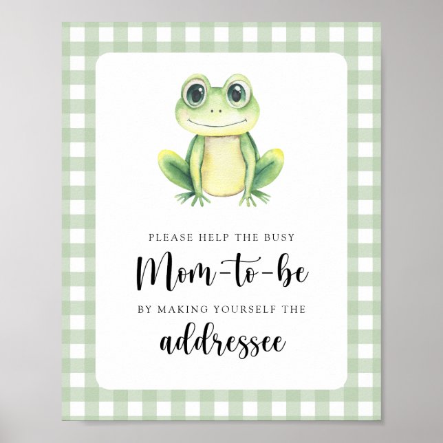 Póster Rana - Ayude a la futura madre ocupada (Frente)