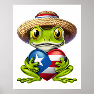 Póster Rana coqui de Puerto Rico
